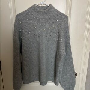 Maurice’s Gray Sweater with Embellishments